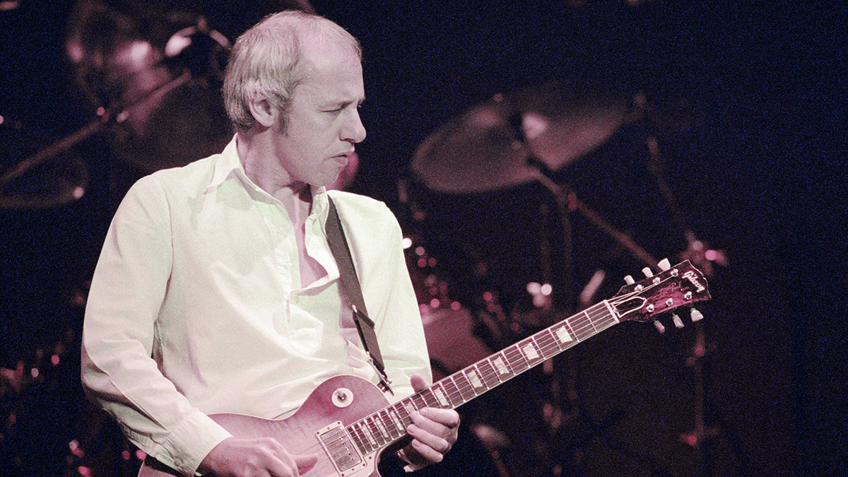 Mark Knopfler in a solo concert, playing a Les Paul Electric Guitar. Picture taken 7th May 1996. Mark Knopfler performing at City Hall in Newcastle, Tyne and Wear