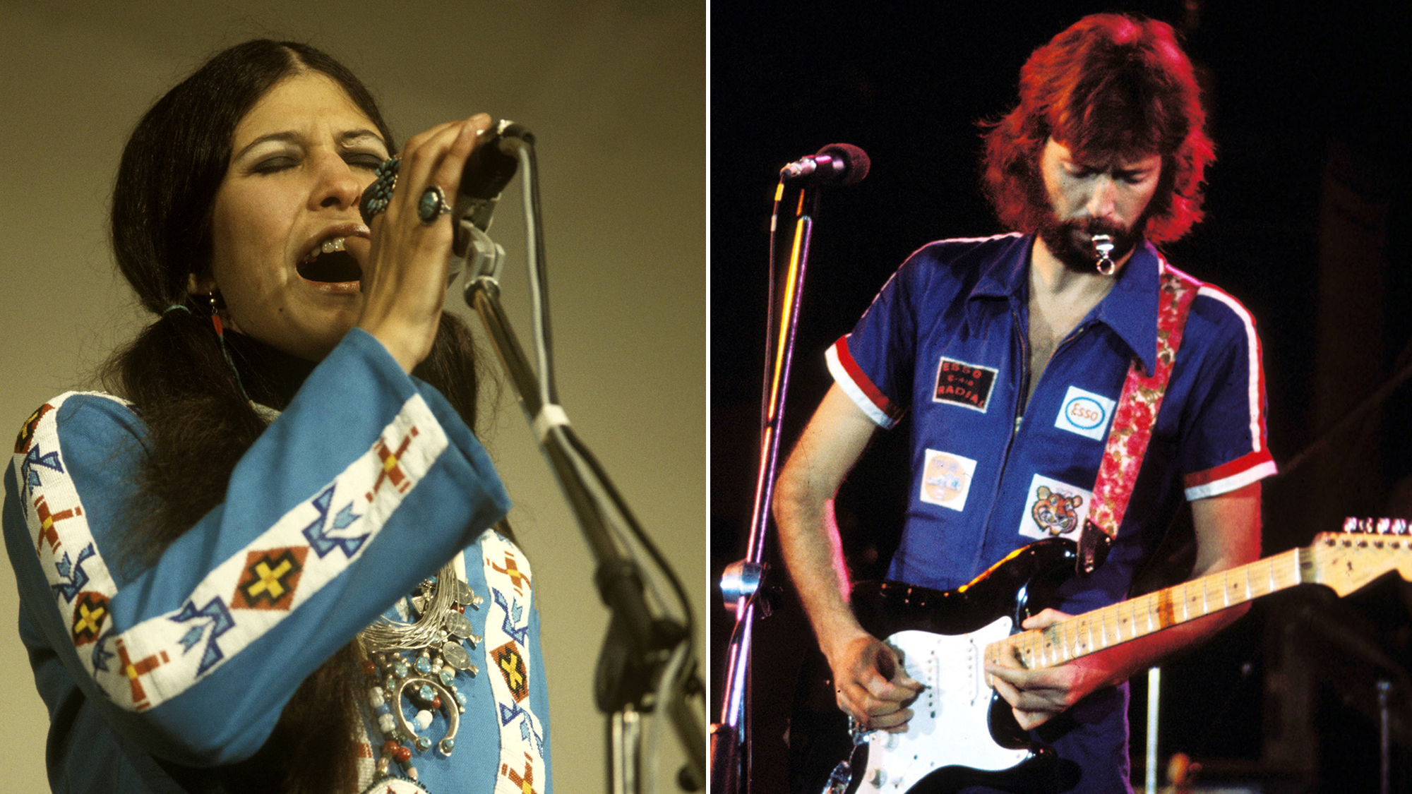 Photo of Rita COOLIDGE AND Eric Clapton during Eric Clapton File Photos at The Forum in Los Angeles, California, United States