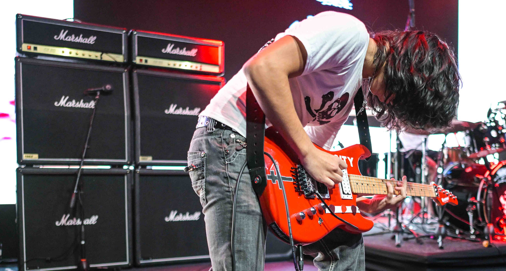 Ethan Kahn of up-and-coming thrash outfit Chained Saint