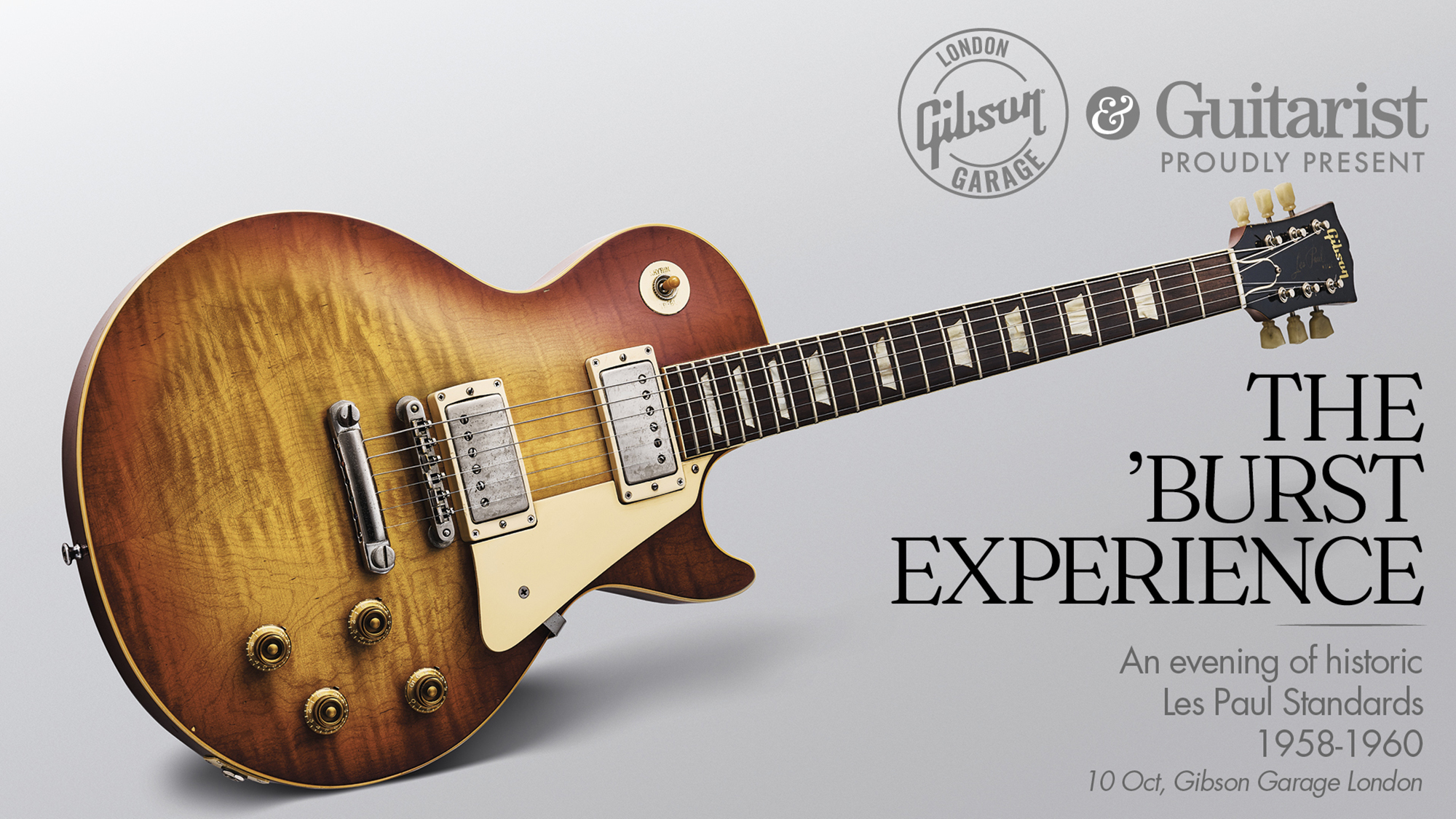 Gibson Les Paul Standard Burst, 'The Burst Experience' promo poster
