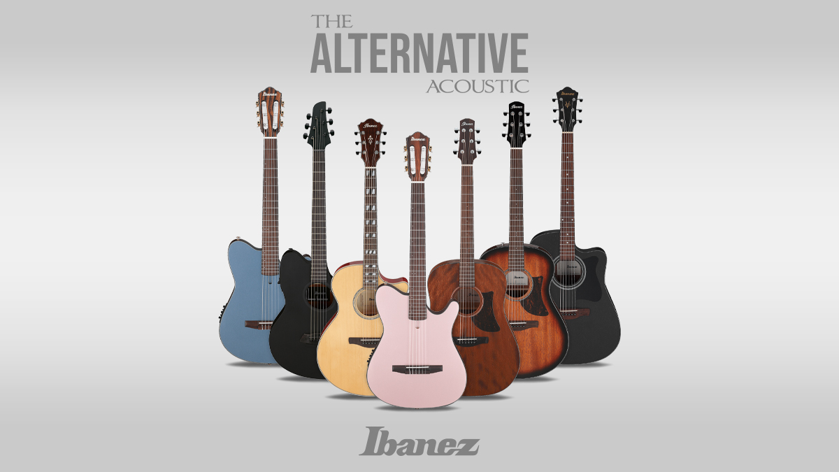 Lineup of alternative acoustic guitars by Ibanez