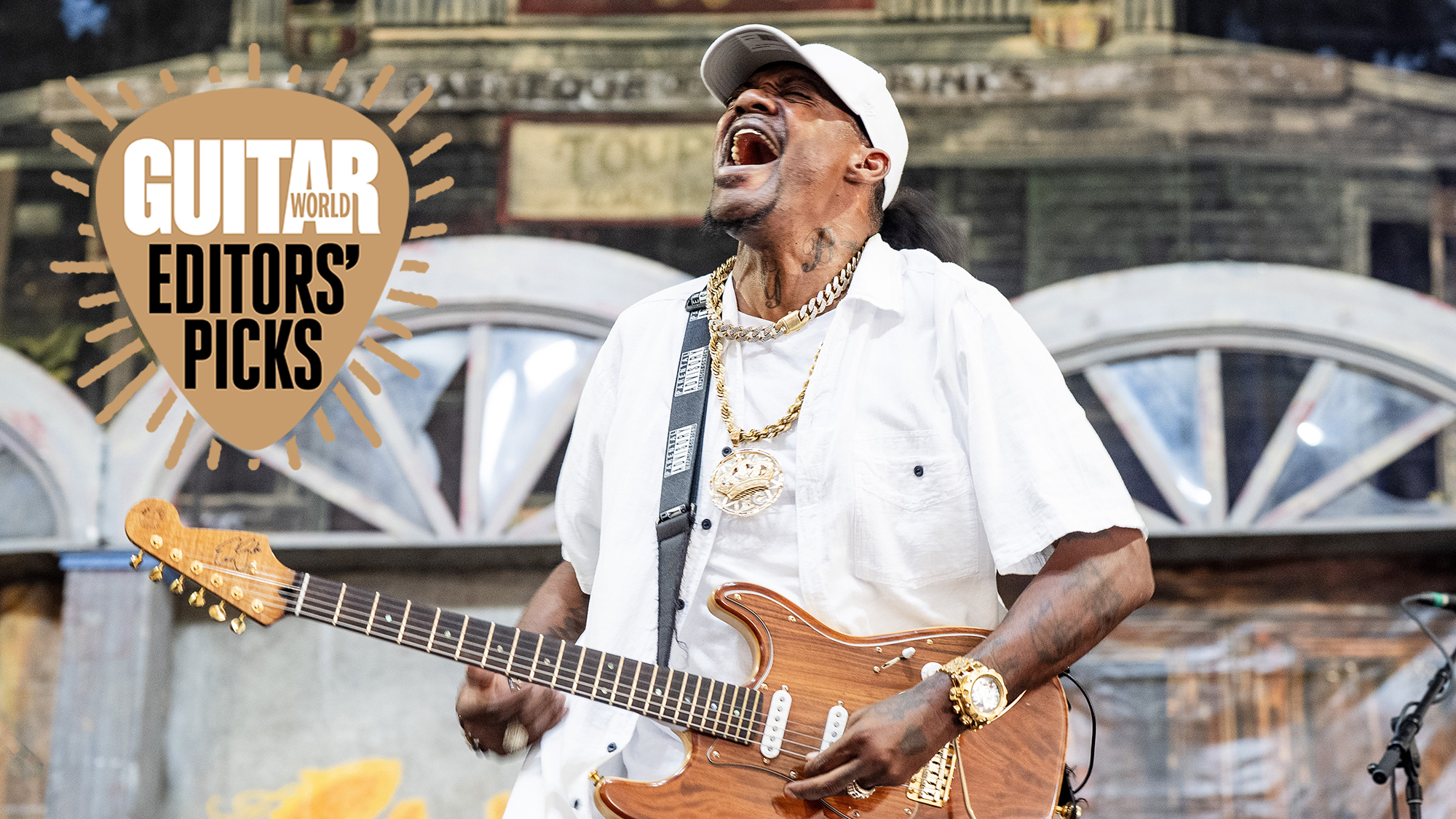 Eric Gales performs onstage at the 2025 New Orleans Jazz & Heritage Festival at the Fair Grounds Race Course in New Orleans, Louisiana on April 27, 2025 